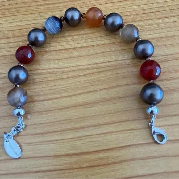 Semiprecious Stone Bead Bracelet - Picture 9 of 13